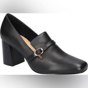 Bella Vita Ashton Block Heel Buckle Strap Pump Womens business casual chunky 9 W